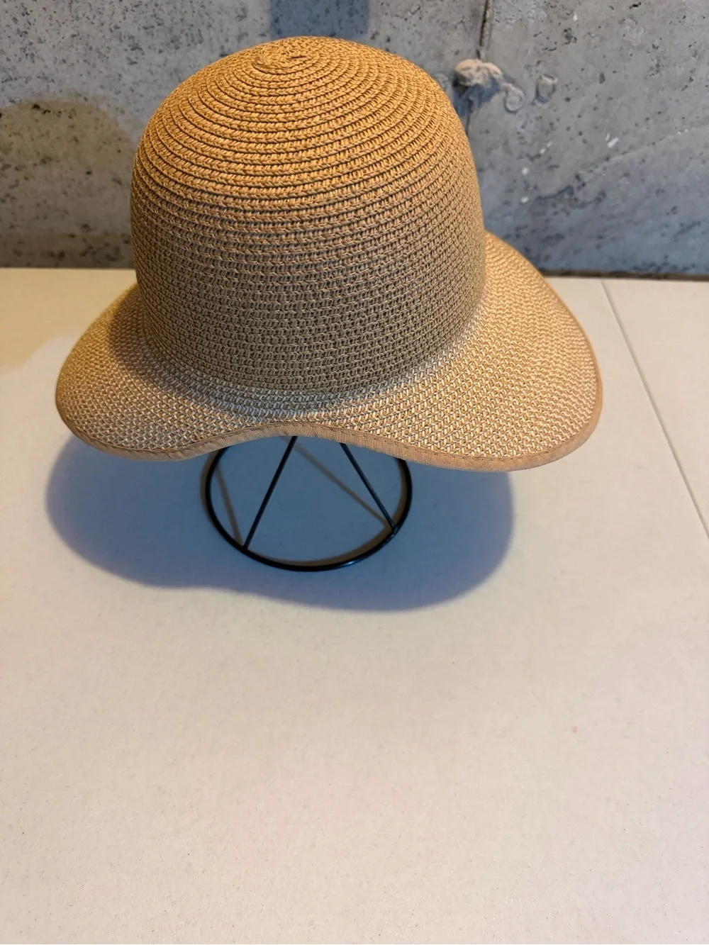 Magid Wide-Brim Straw Sun Hat in Natural Tan